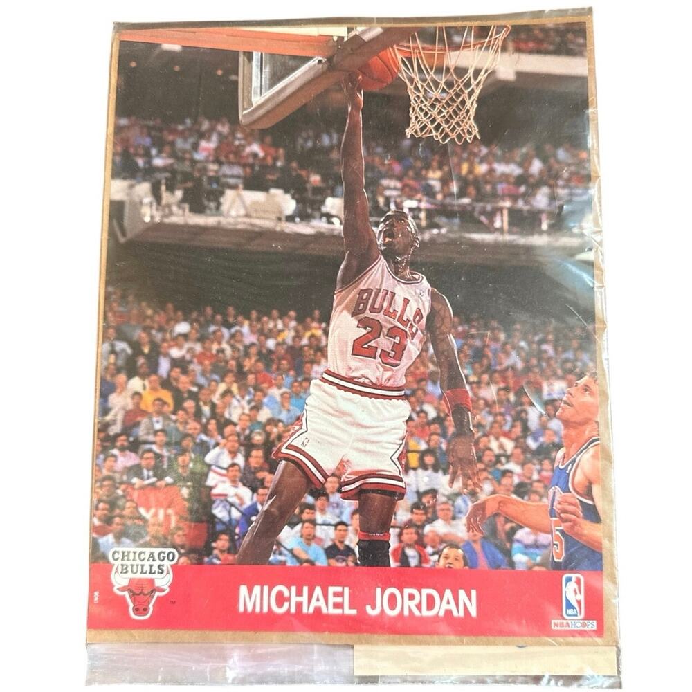 Vintage 1990 Michael Jordan NBA Hoops Action Photos 8x10 Team Set FACTORY SEALED
